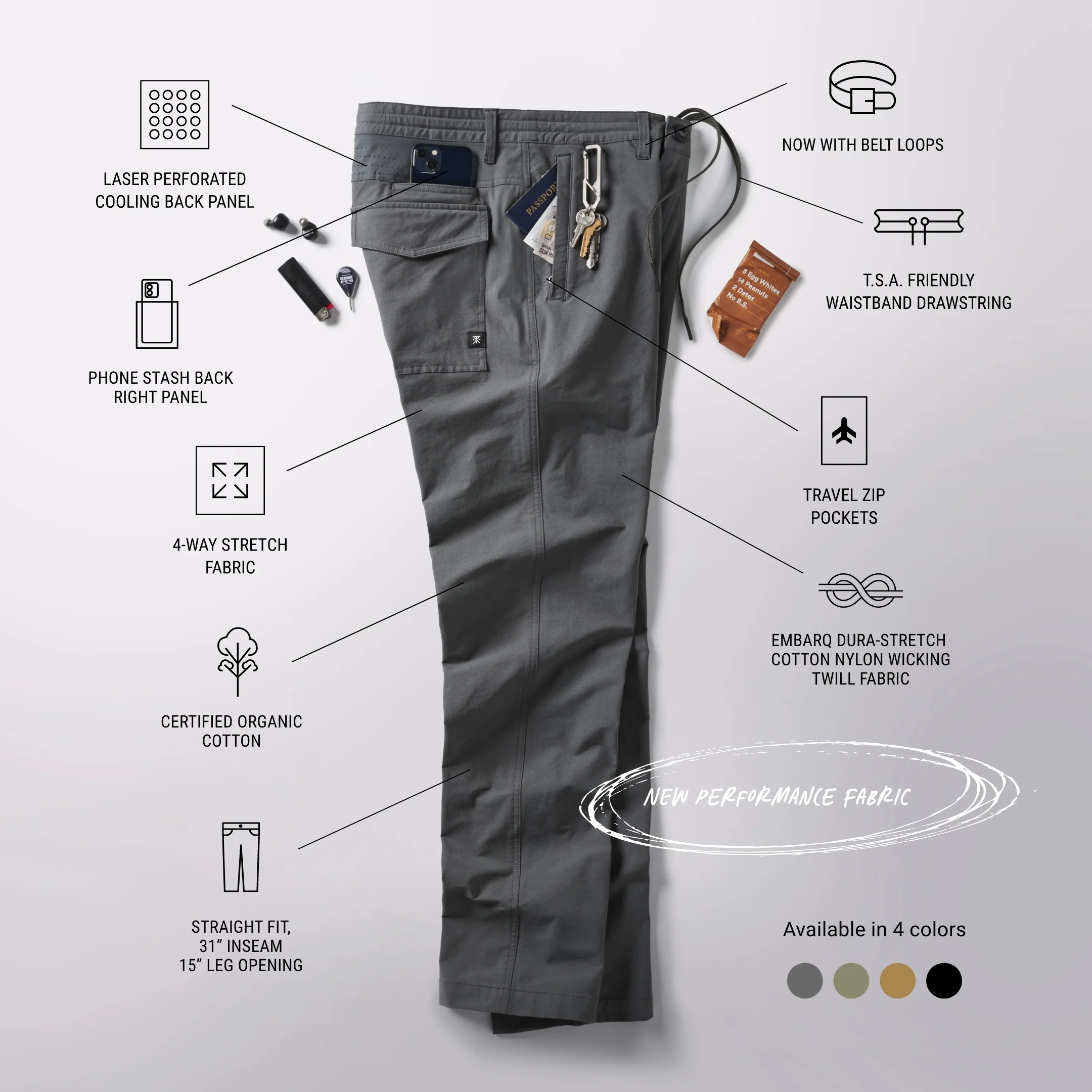 Layover Pro Traveler Pants - Charcoal - Image 3
